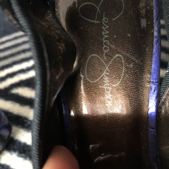 Jessica Simpson Purple Peep Toe Heels - Picture 3 of 4